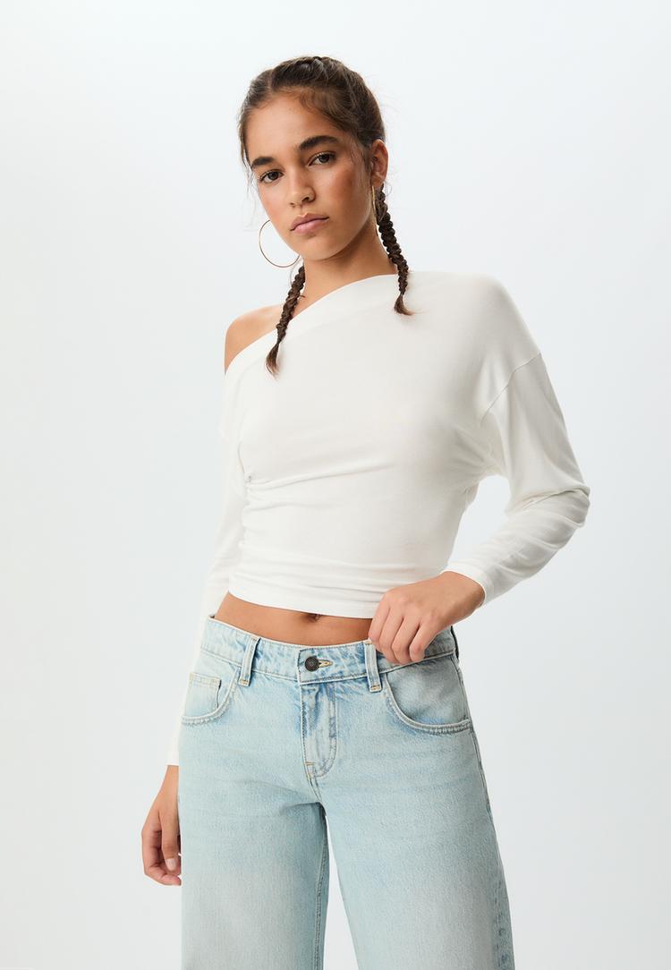 jeans low a gamba larga