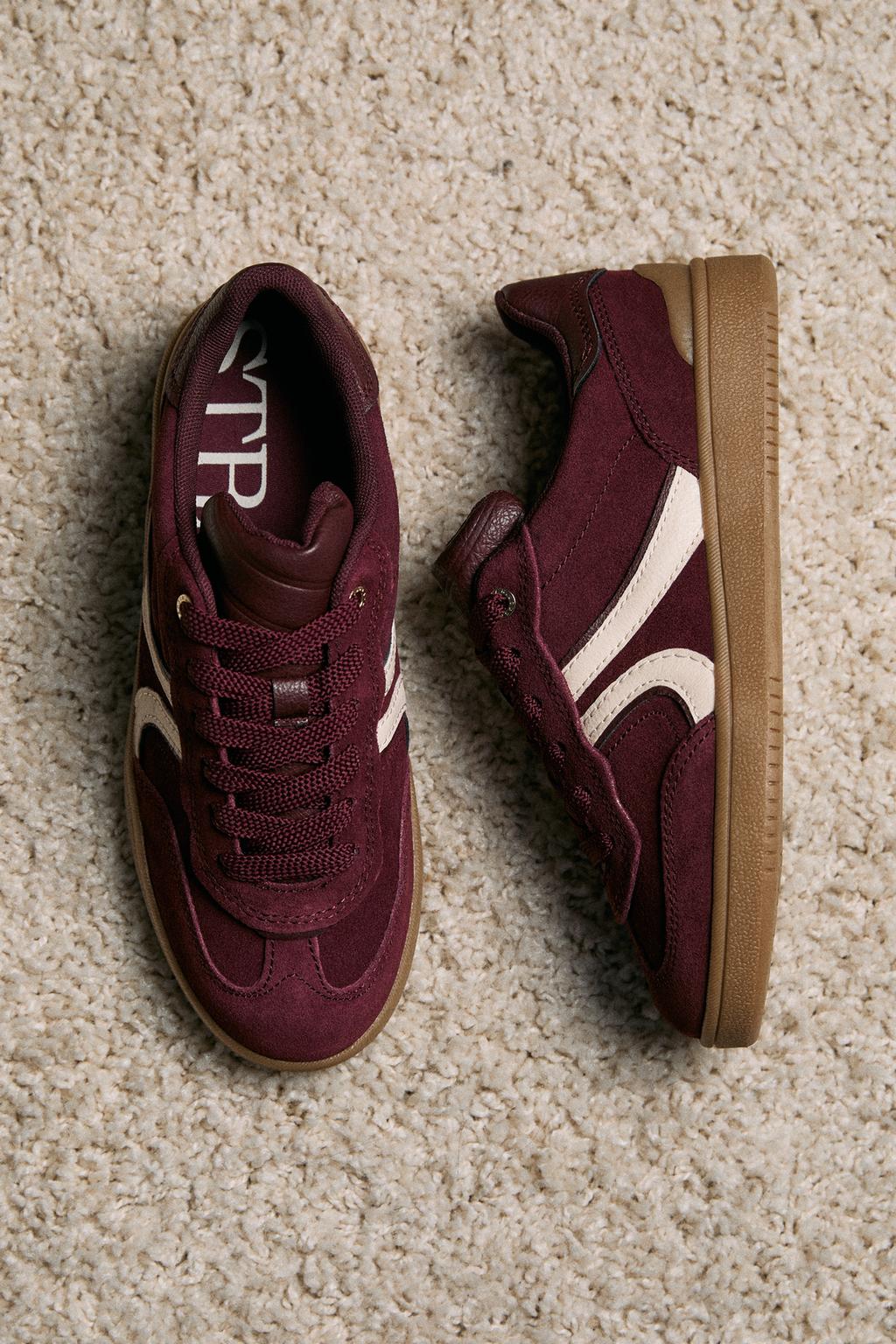 Baskets casual en cuir