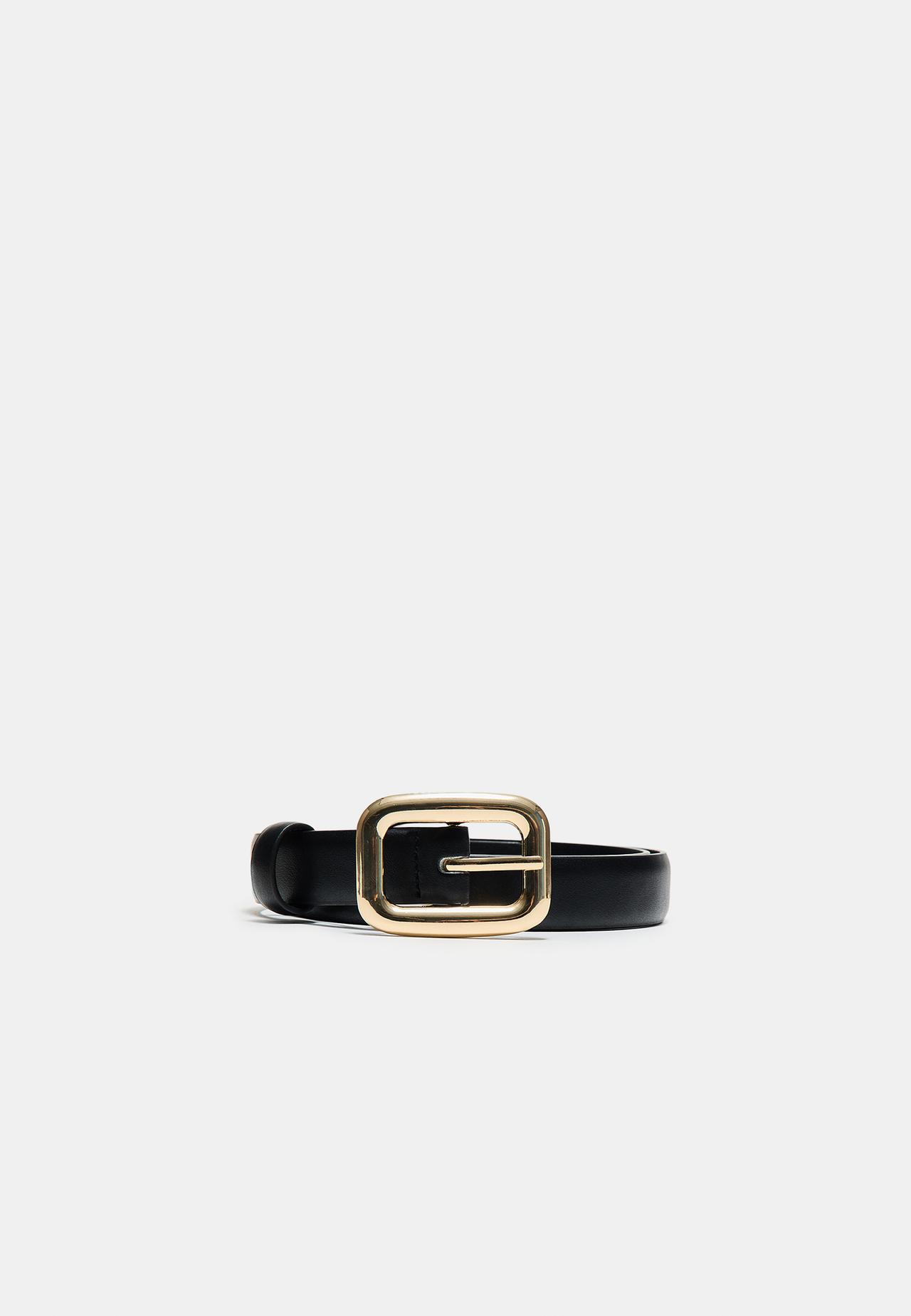 Chunky buckle belt — Black