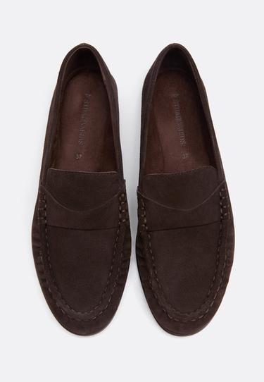 Flexible brown leather loafers — BROWN 4