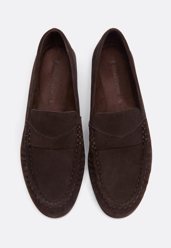 soft brown leather loafers