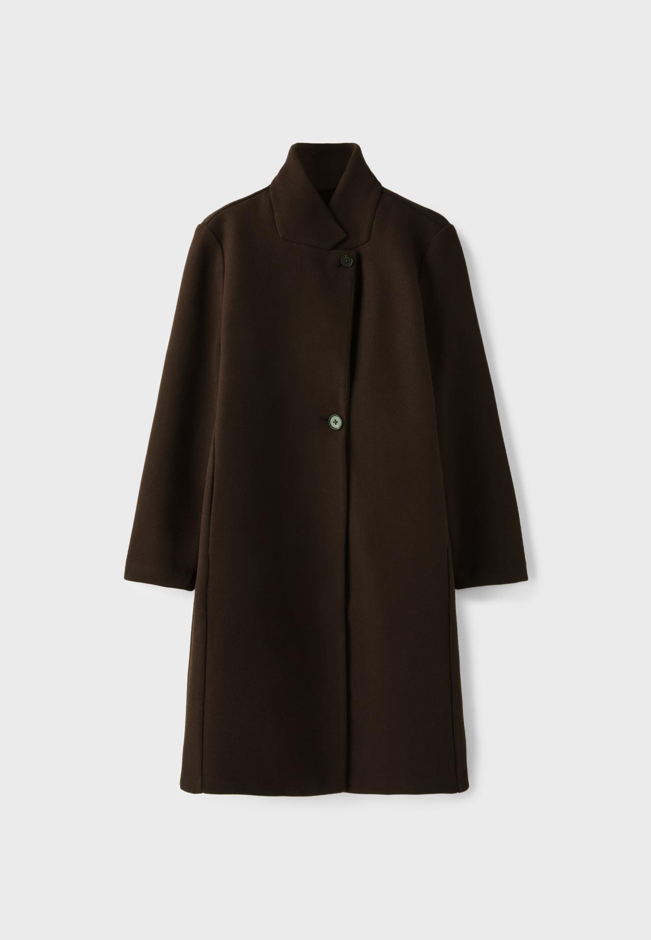 Soft-touch basic coat — Brown