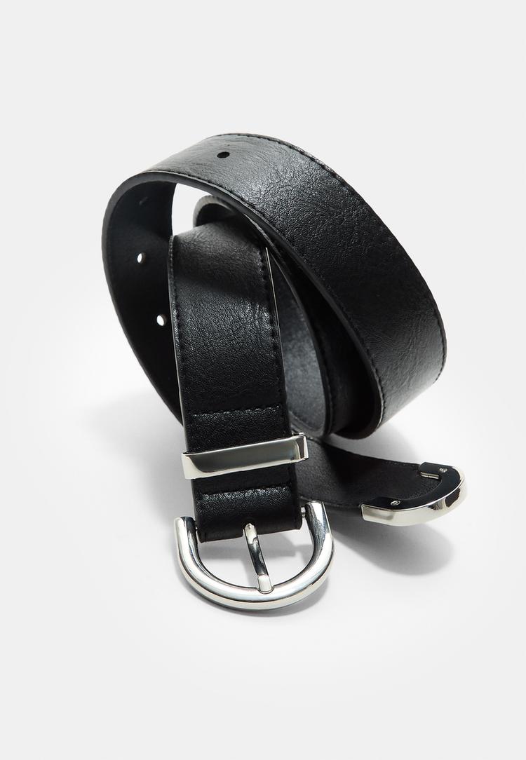 basic faux leather belt