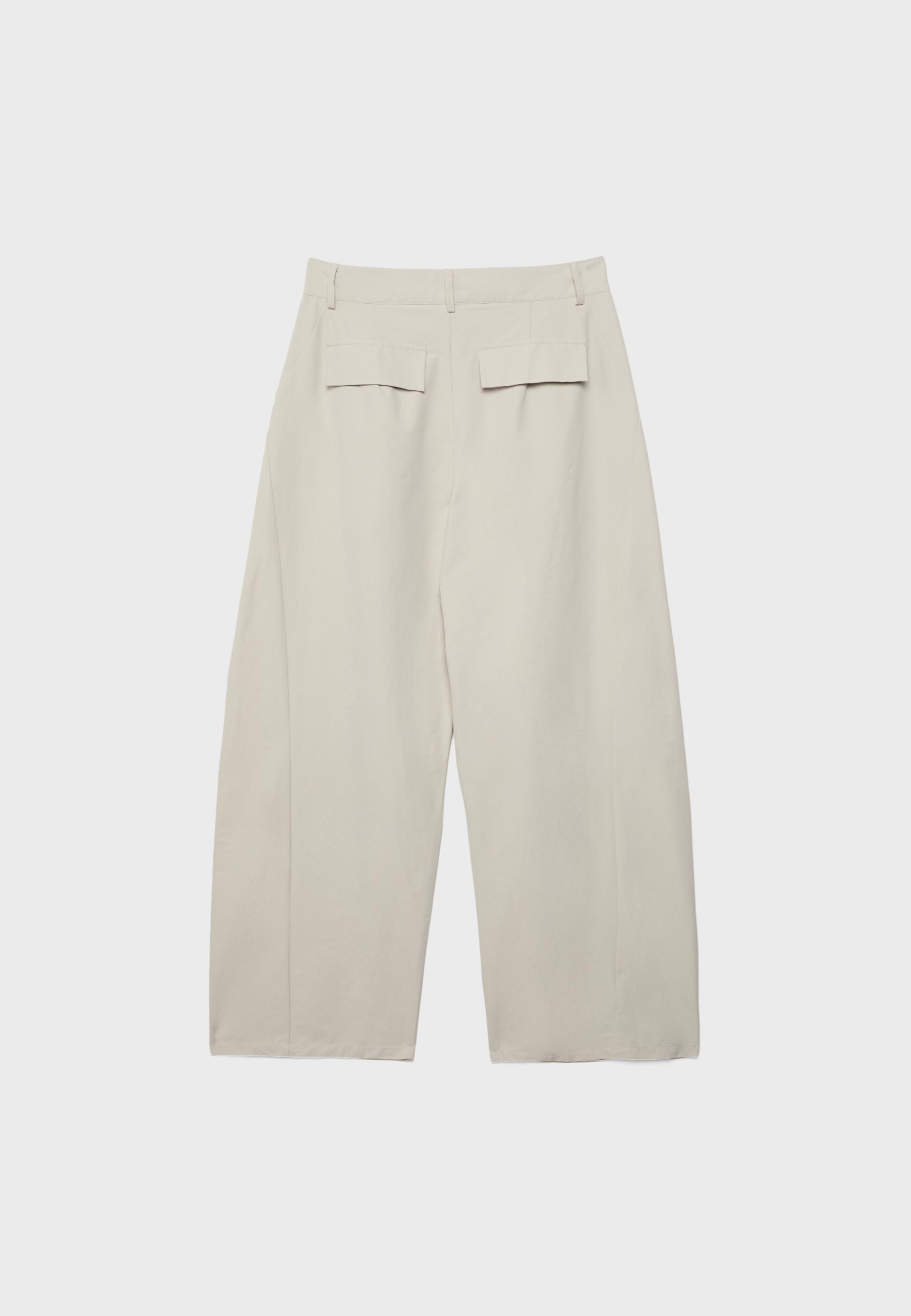 Barrel smart trousers — Stone