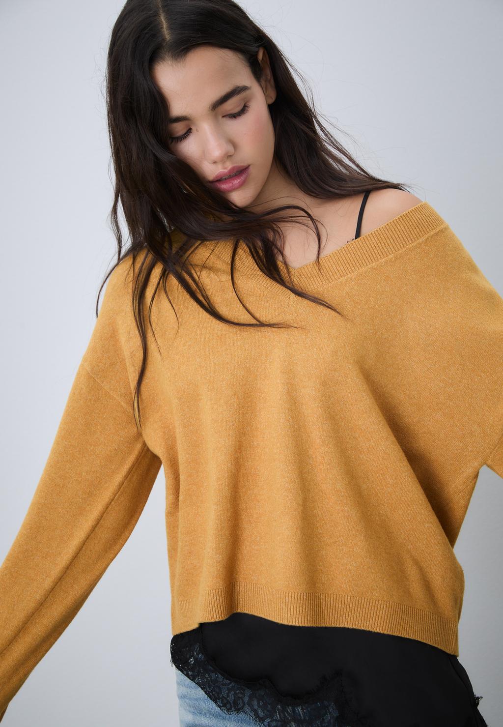 סוודר Basic מסריג רך