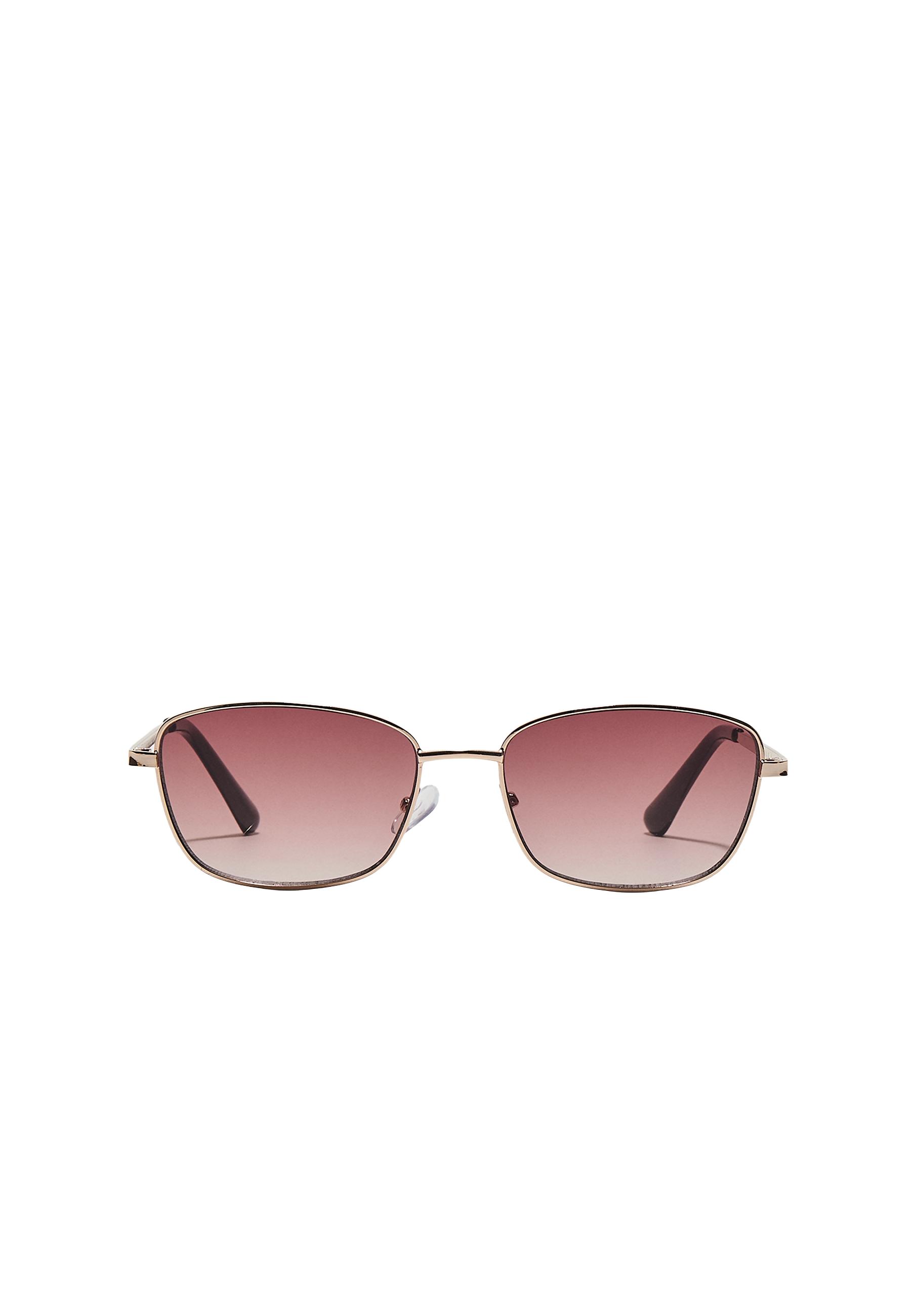 Square metal sunglasses — Brown