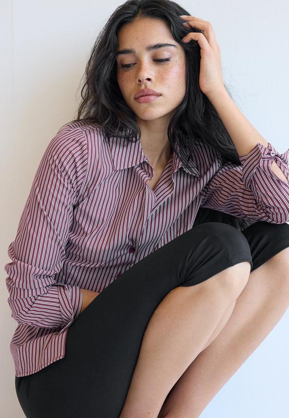 basic striped fitted shirt
