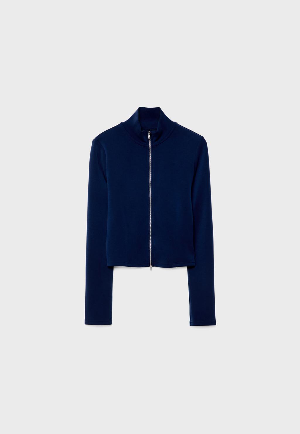 Soft-touch zipped jacket
