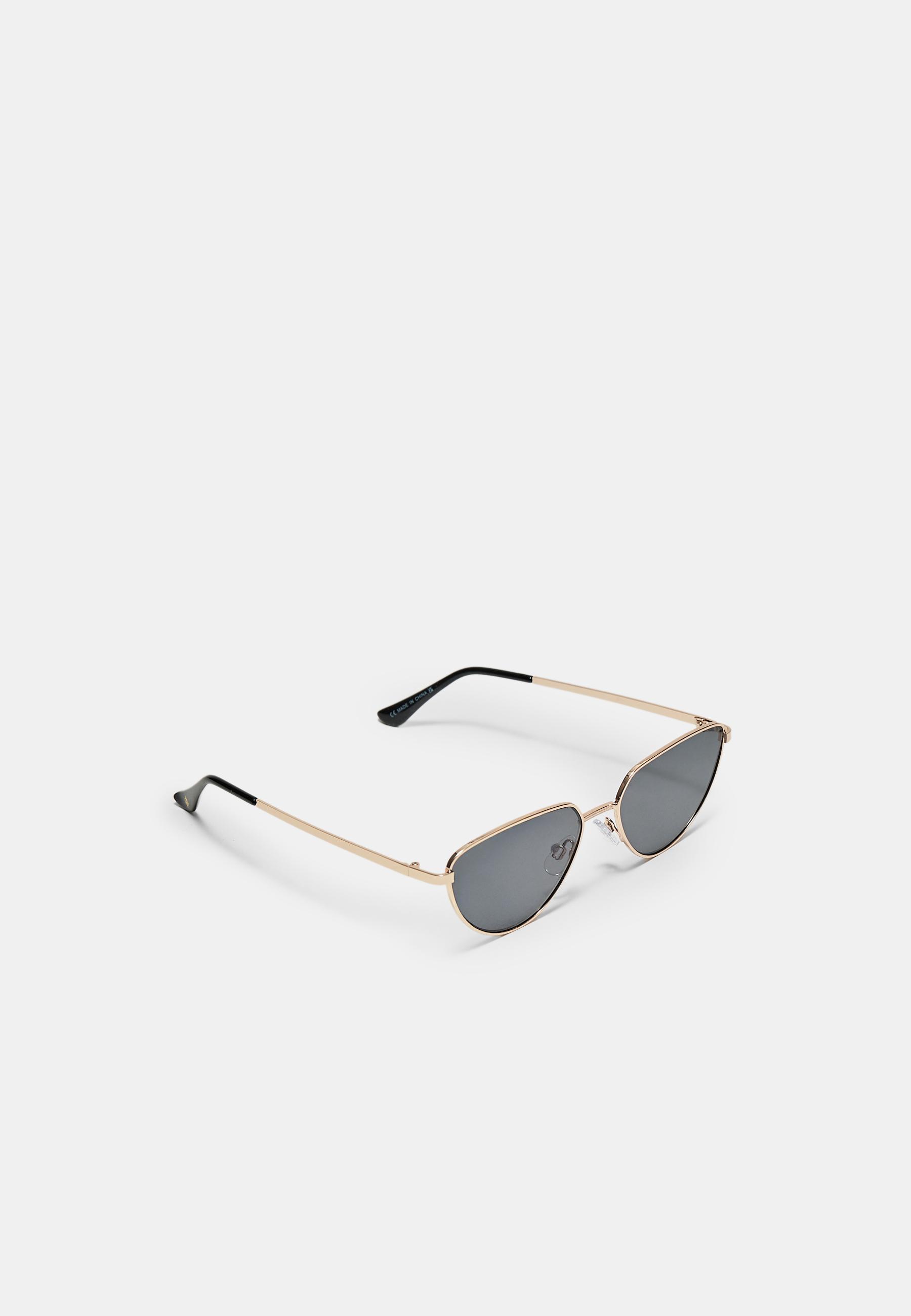 STRAIGHT TOP METAL SUNGLASSES — Blue