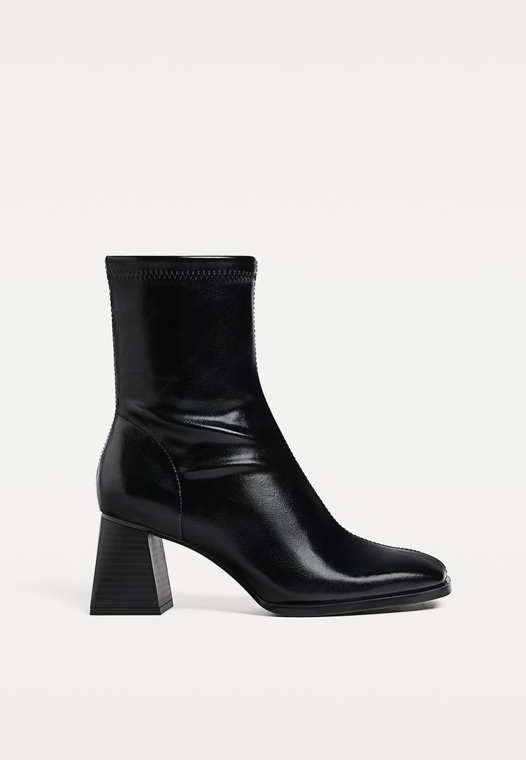 botines tacon medio stretch