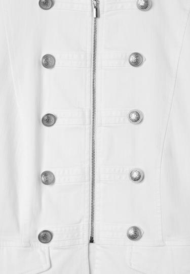 Denim jacket with buttons — White 9