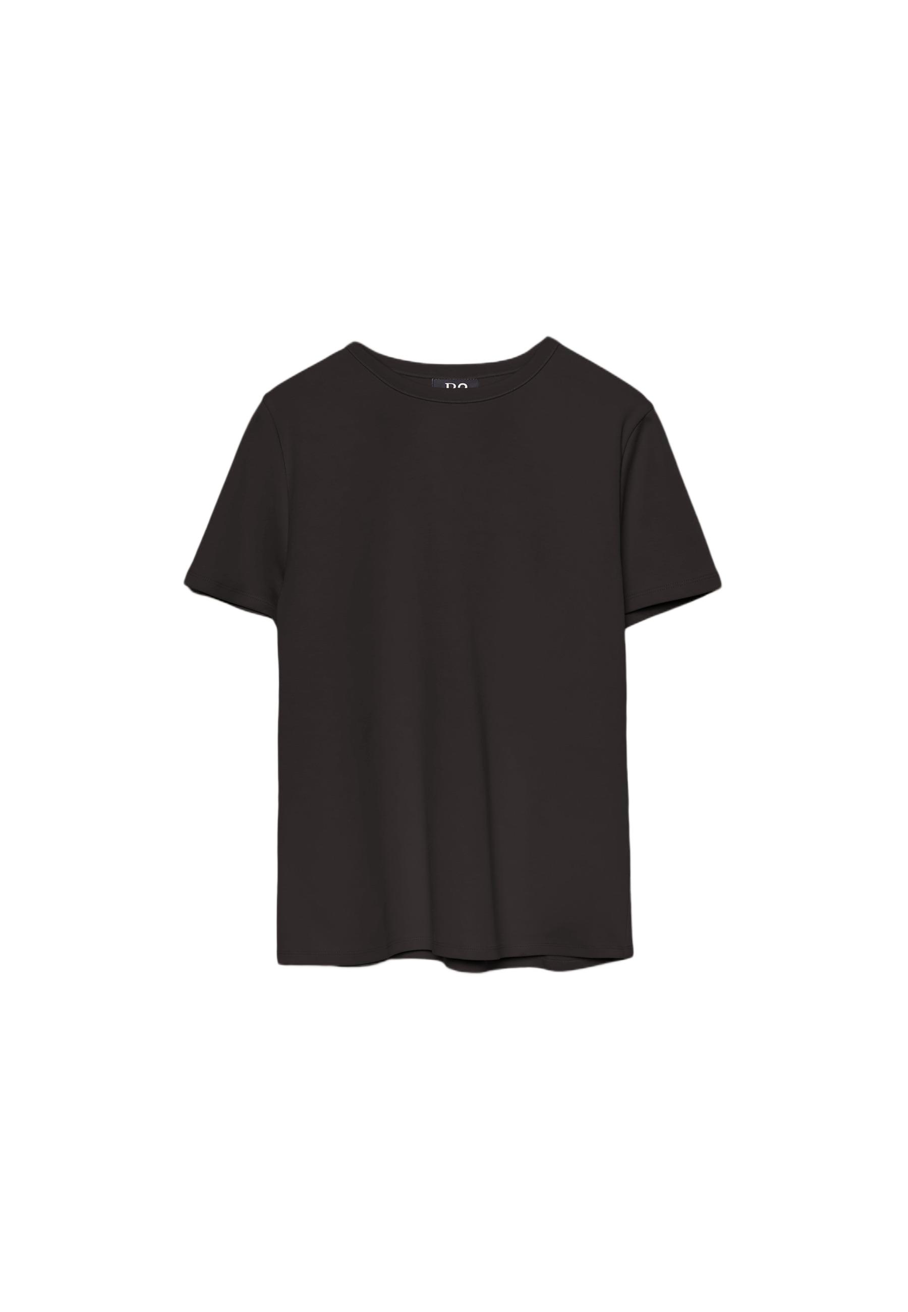 Basic regular fit soft-touch T-shirt — Brown