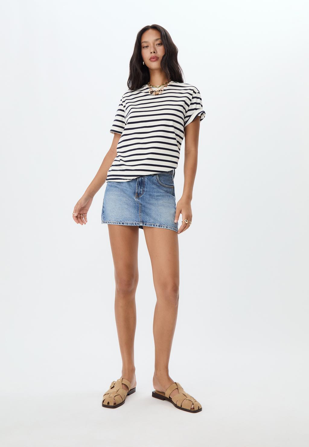 D60 denim mini skirt