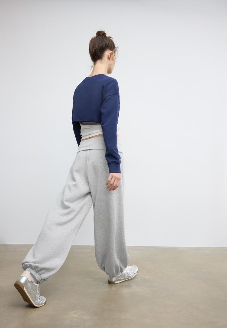 pantalon jogger balloon cintura vuelta taco suave