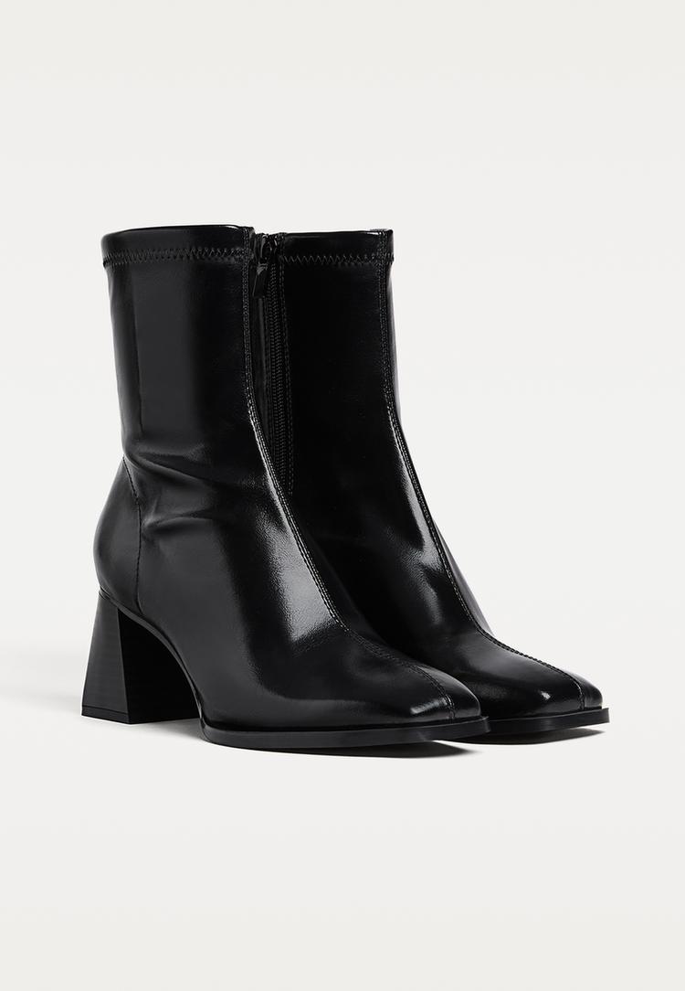 botines tacon medio stretch