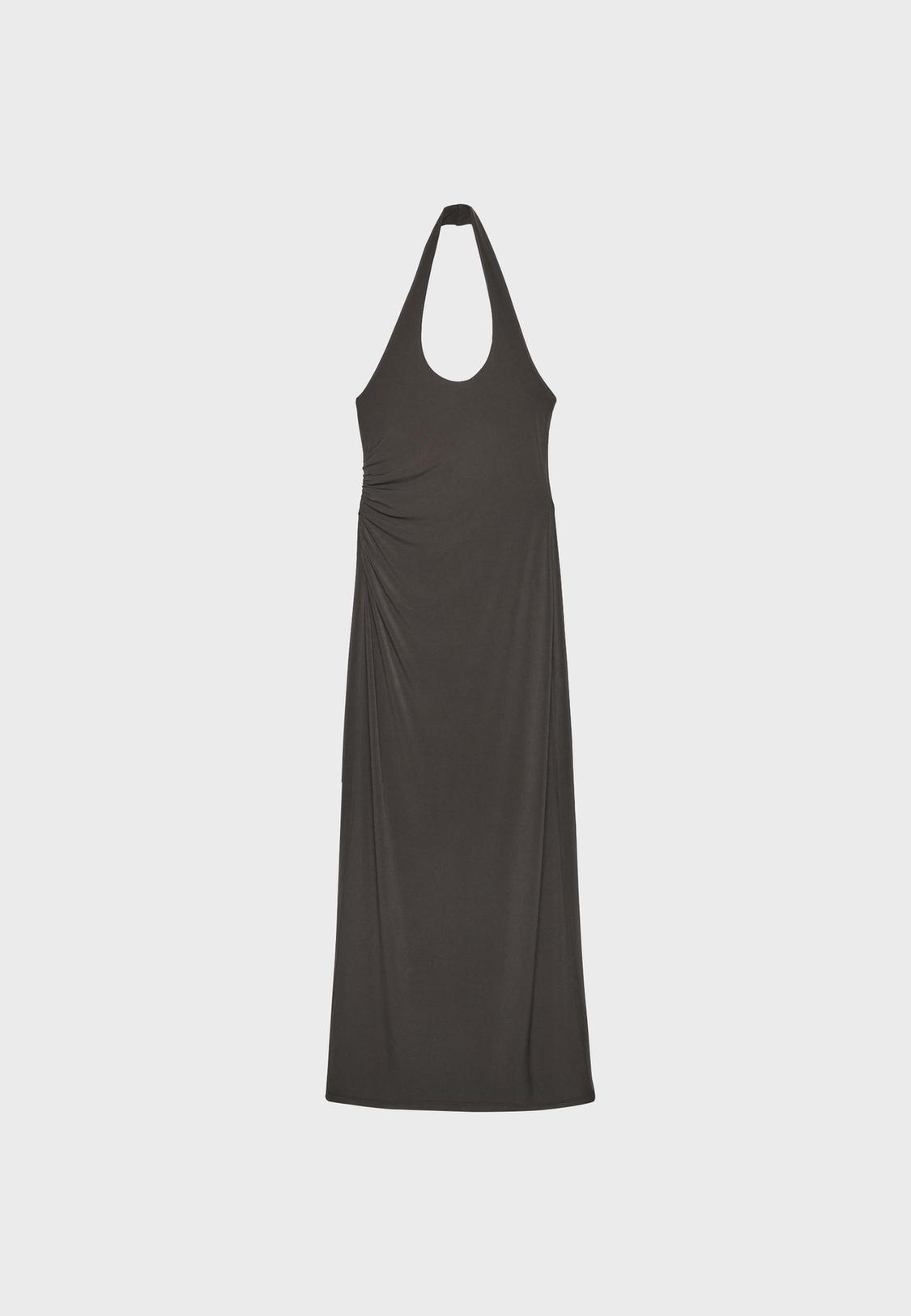 Halter neck midi dress - Women's fashion | Stradivarius Venezuela