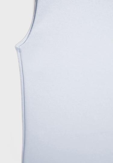 Basic Sleeveless T-Shirt — White 9