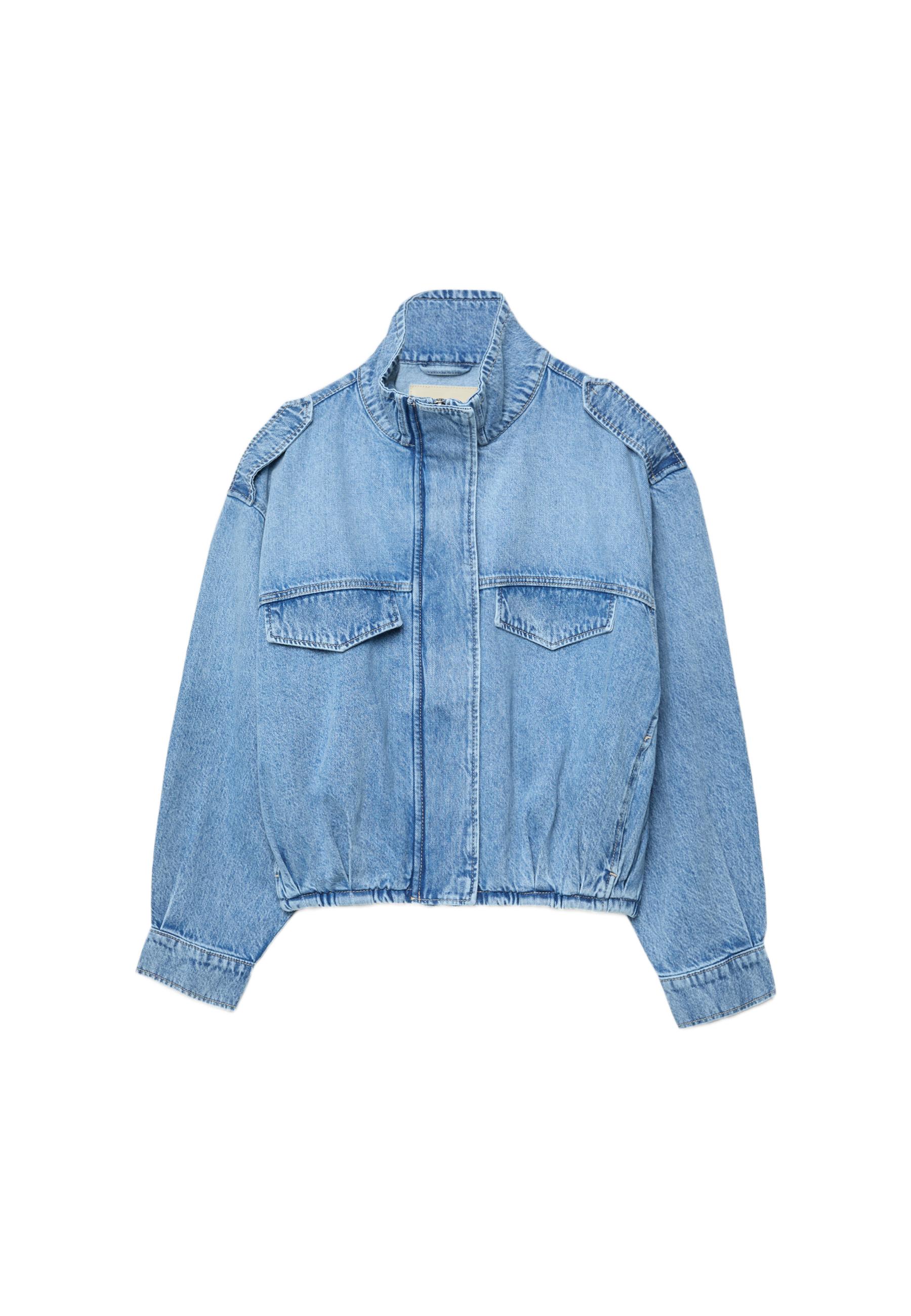 Balloon-fit denim jacket — MEDIUM LIGHT BLUE DENIM