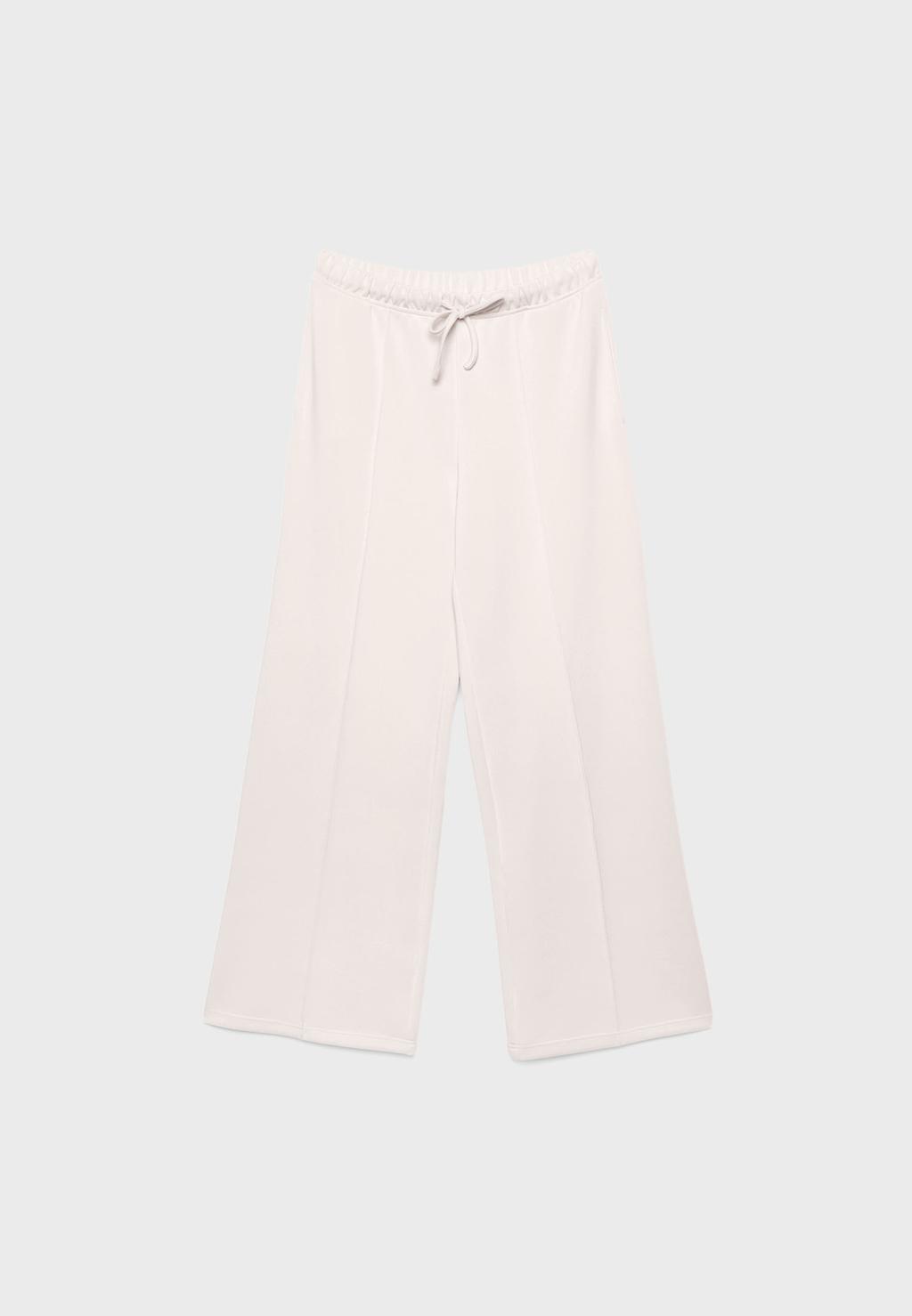 Hose mit weitem Bein, Ziernaht und weichem Griff