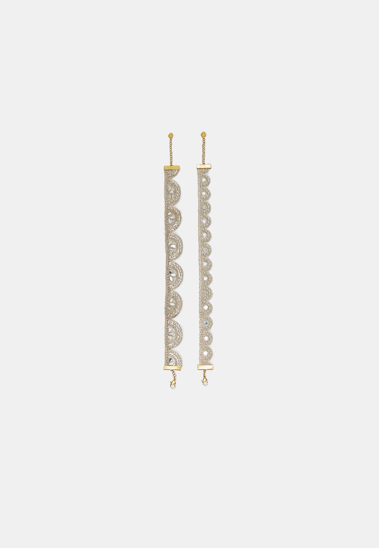 Set of 2 mirror choker necklaces — Gold