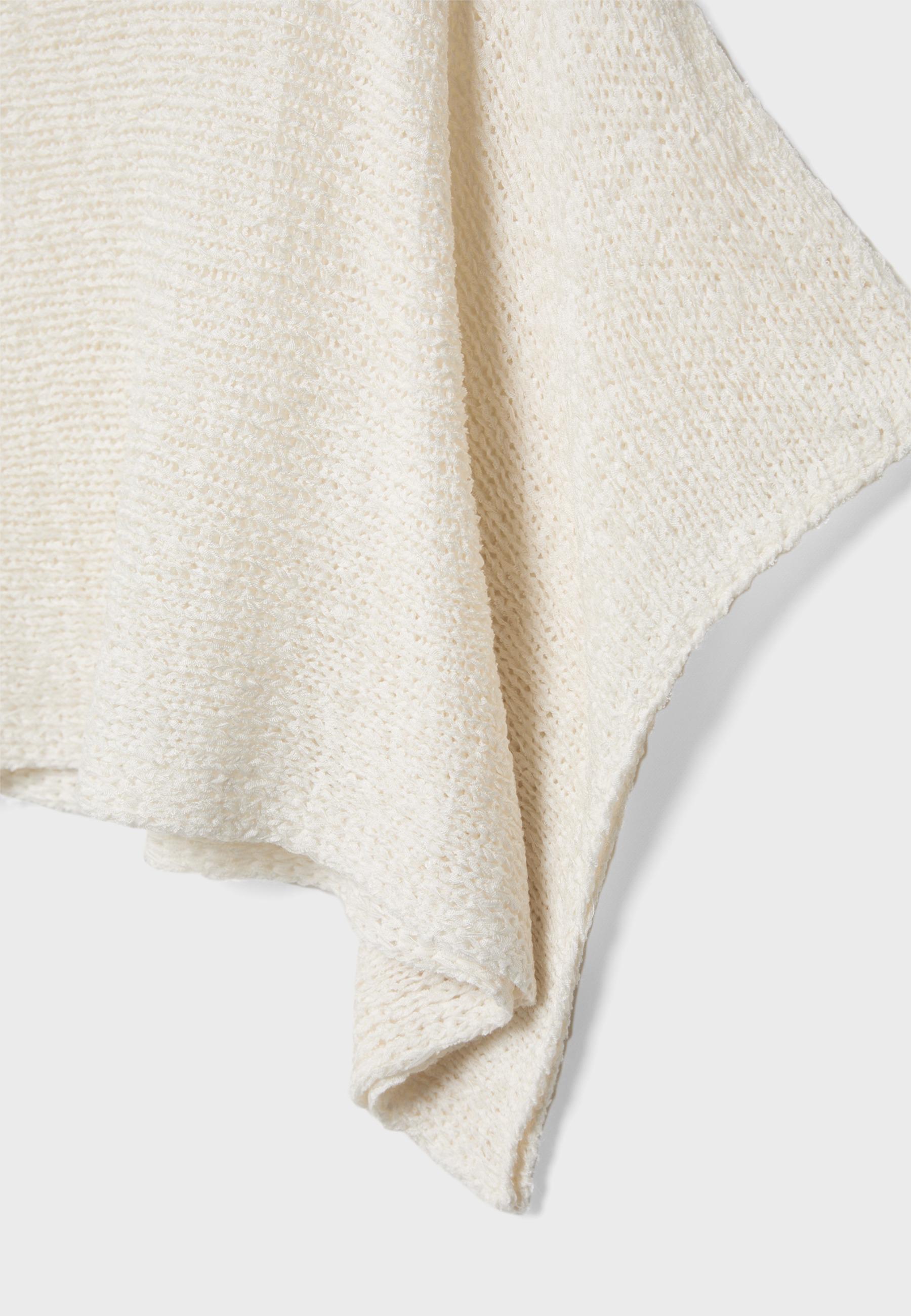 Basic cape knit jumper — Vanilla