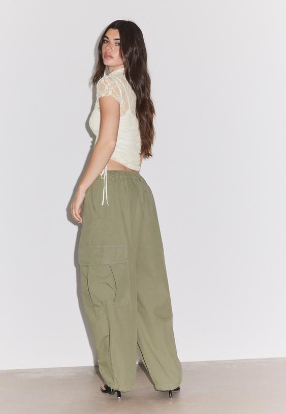 pantalon popelin cargo