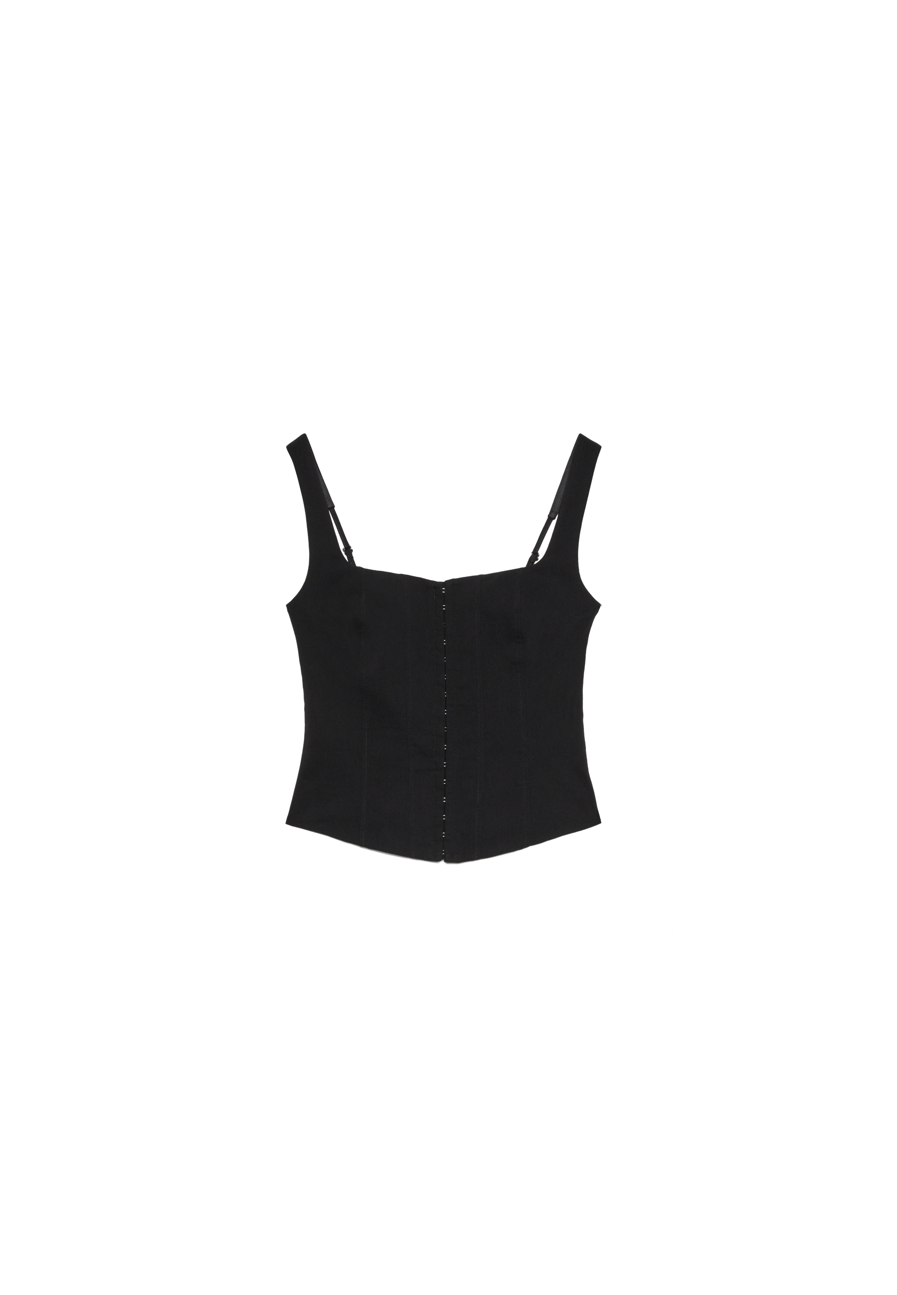 Corset top with straps — Black