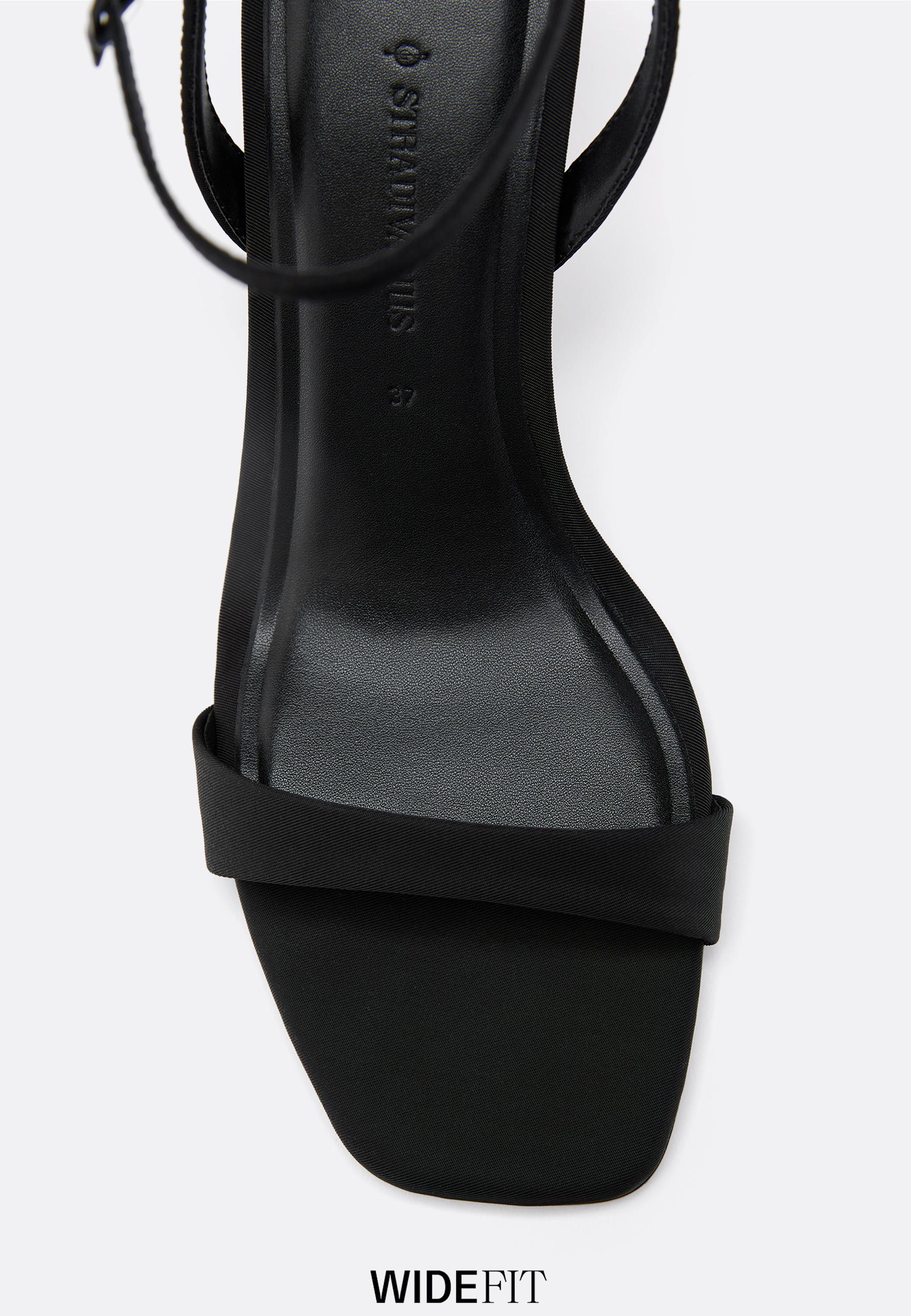 WIDE FIT. Stiletto heel sandals — BLACK