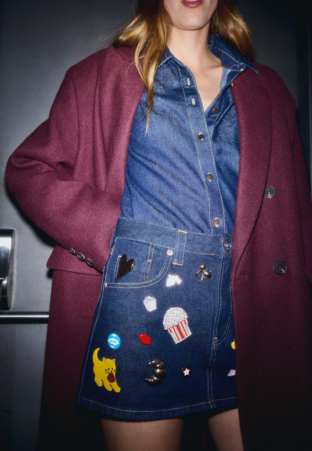 D62 Denim skort