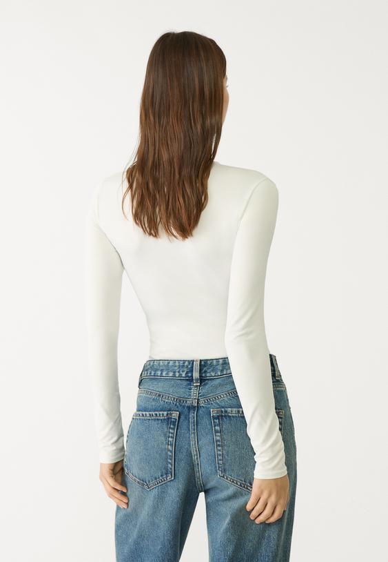 Боди От Полиамид С Дълъг Ръкав