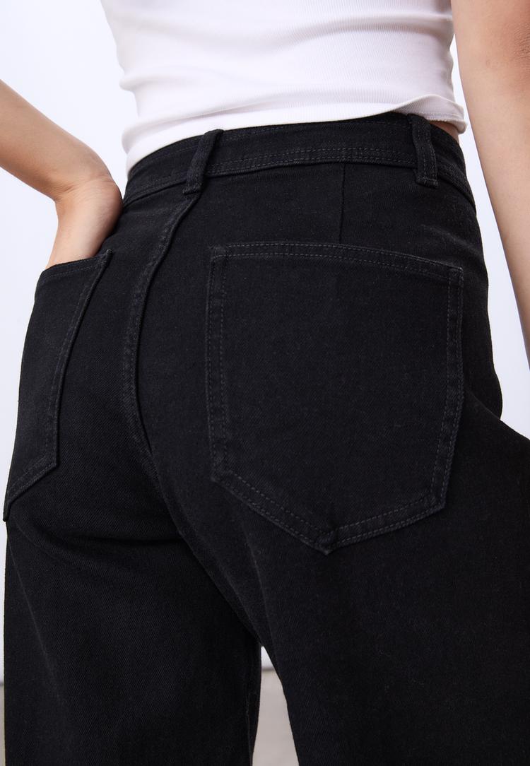 d63 jeans wide leg costuras