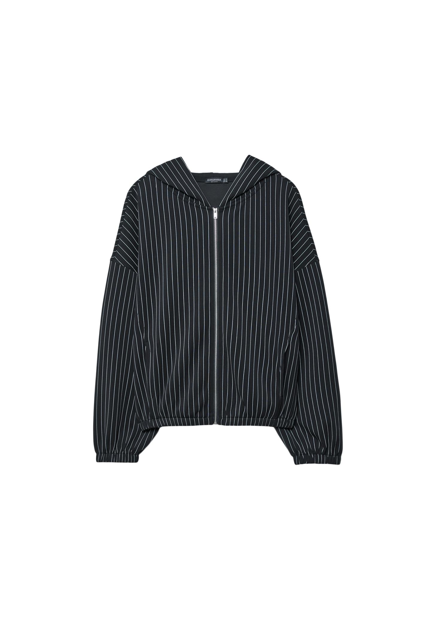 Yumuşak dokulu çizgili sweatshirt - Görsel 9