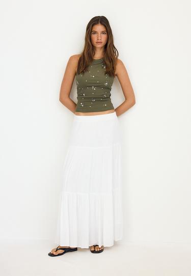 Boho midi skirt — White 1