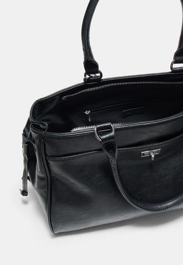 City bag with flap — Black 5