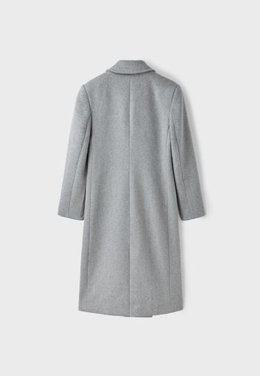 Straight felt coat — Grey melange 8