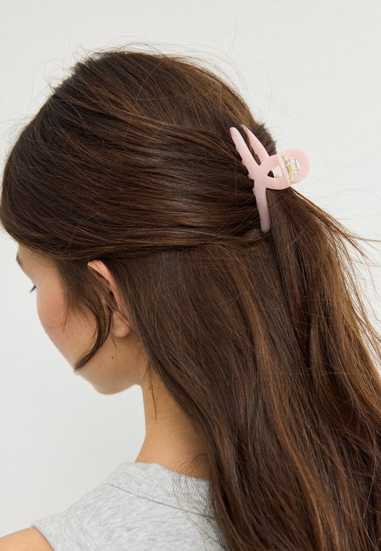 Stradivarius Σετ 2 Μικρά Κλάμερ Μαλλιών Παστέλ Ροζ Os φωτογραφία