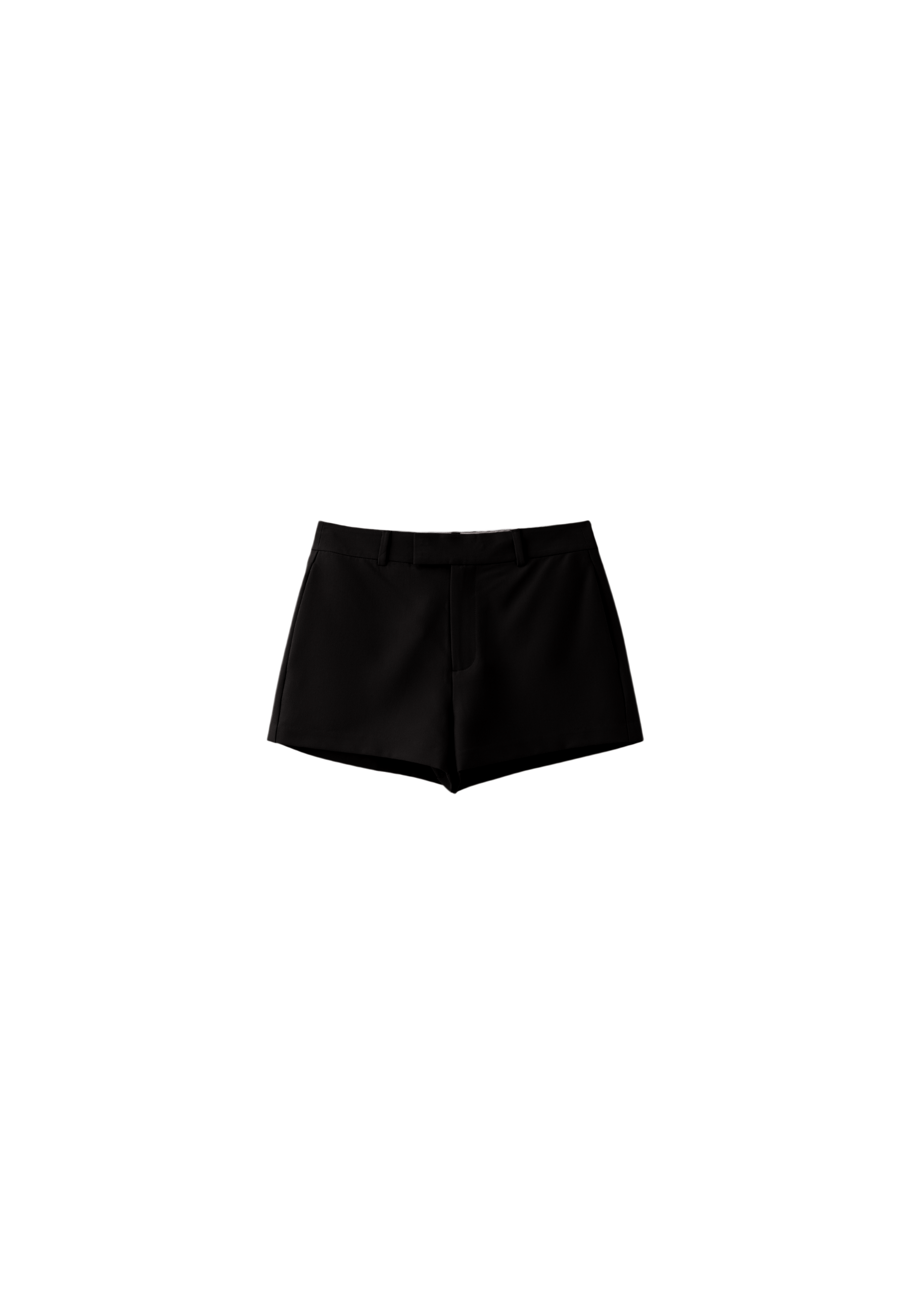 Tailored shorts with belt loops — Black
