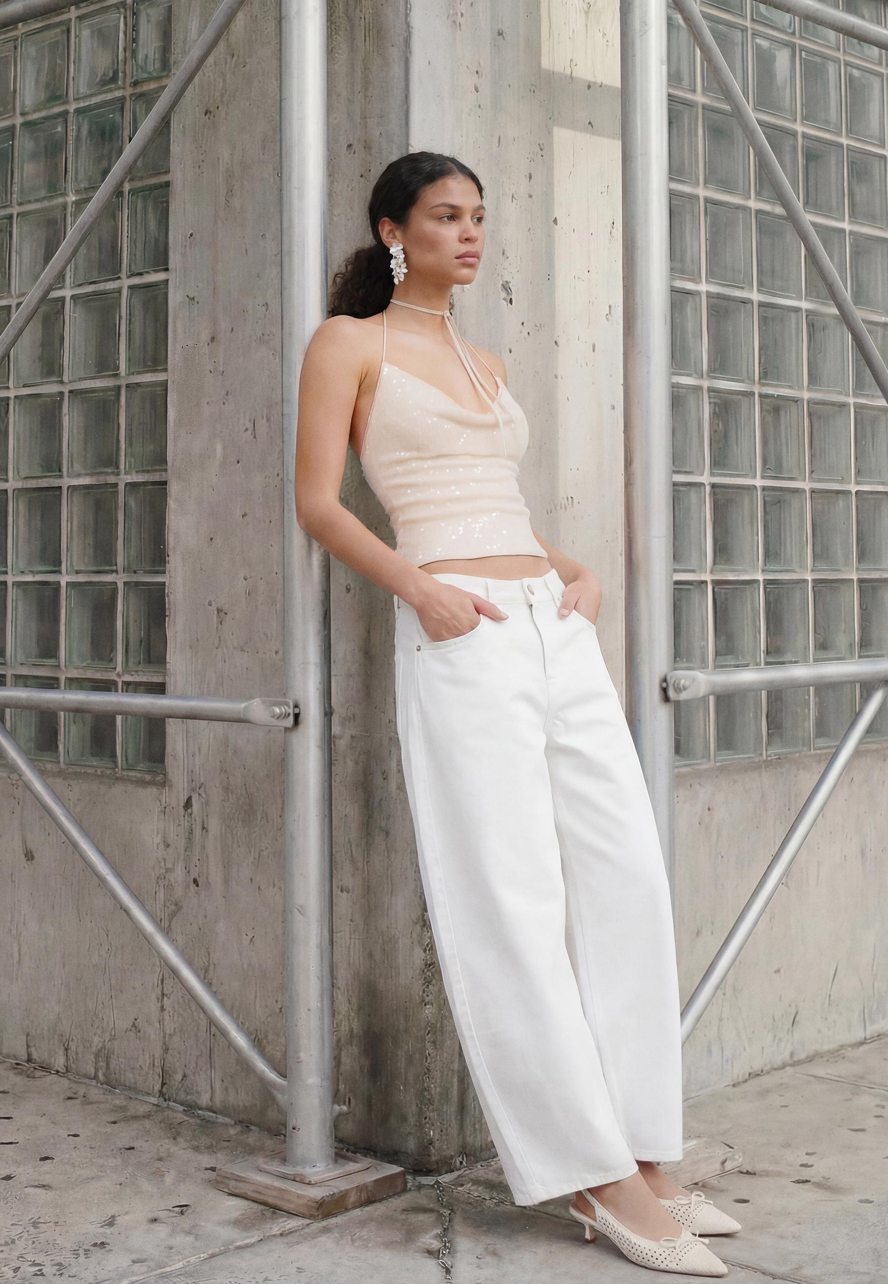 Stradivarius D80 Barrel fit jean görsel 3