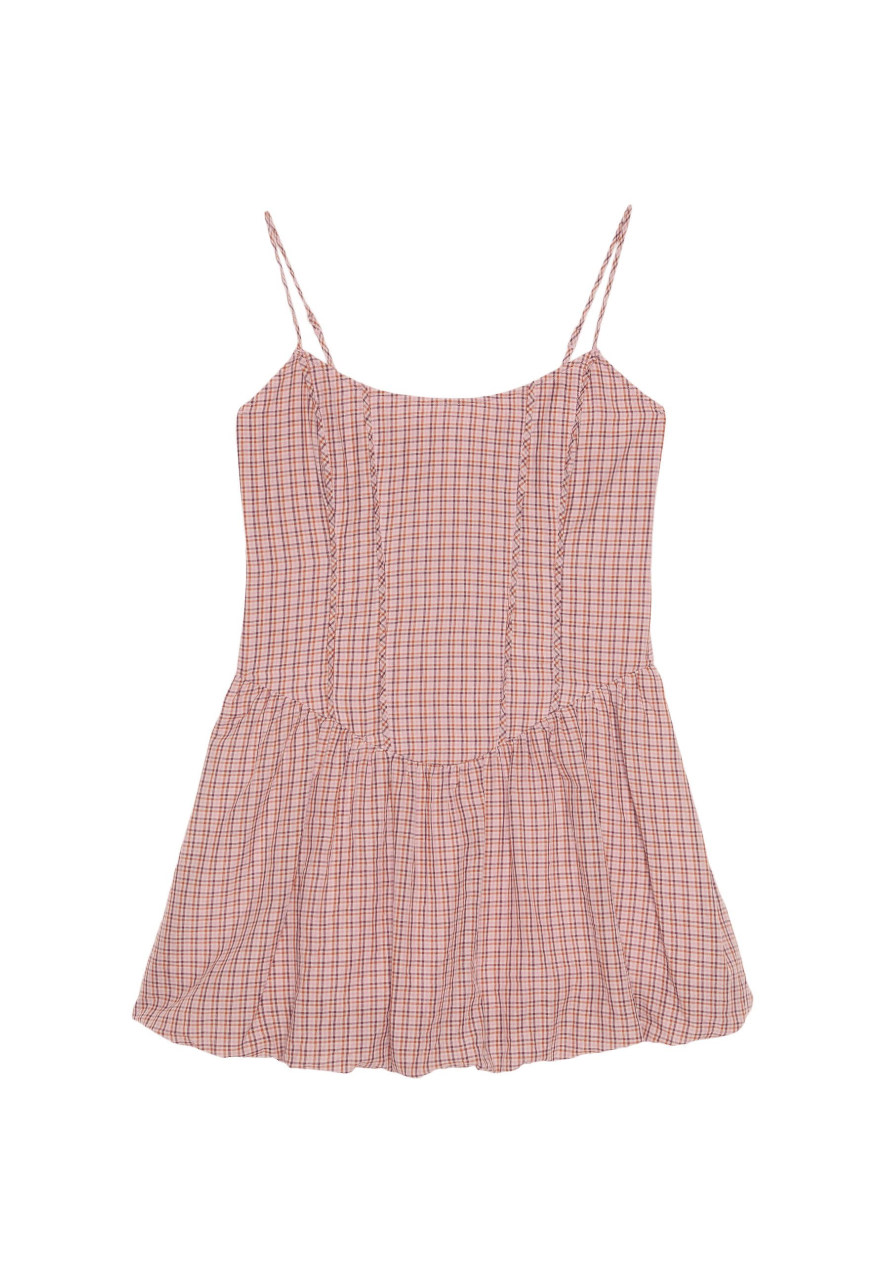 Short strappy balloon dress — Pastel pink