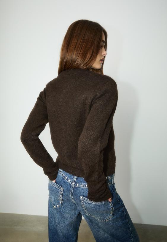 gilet maille boutons