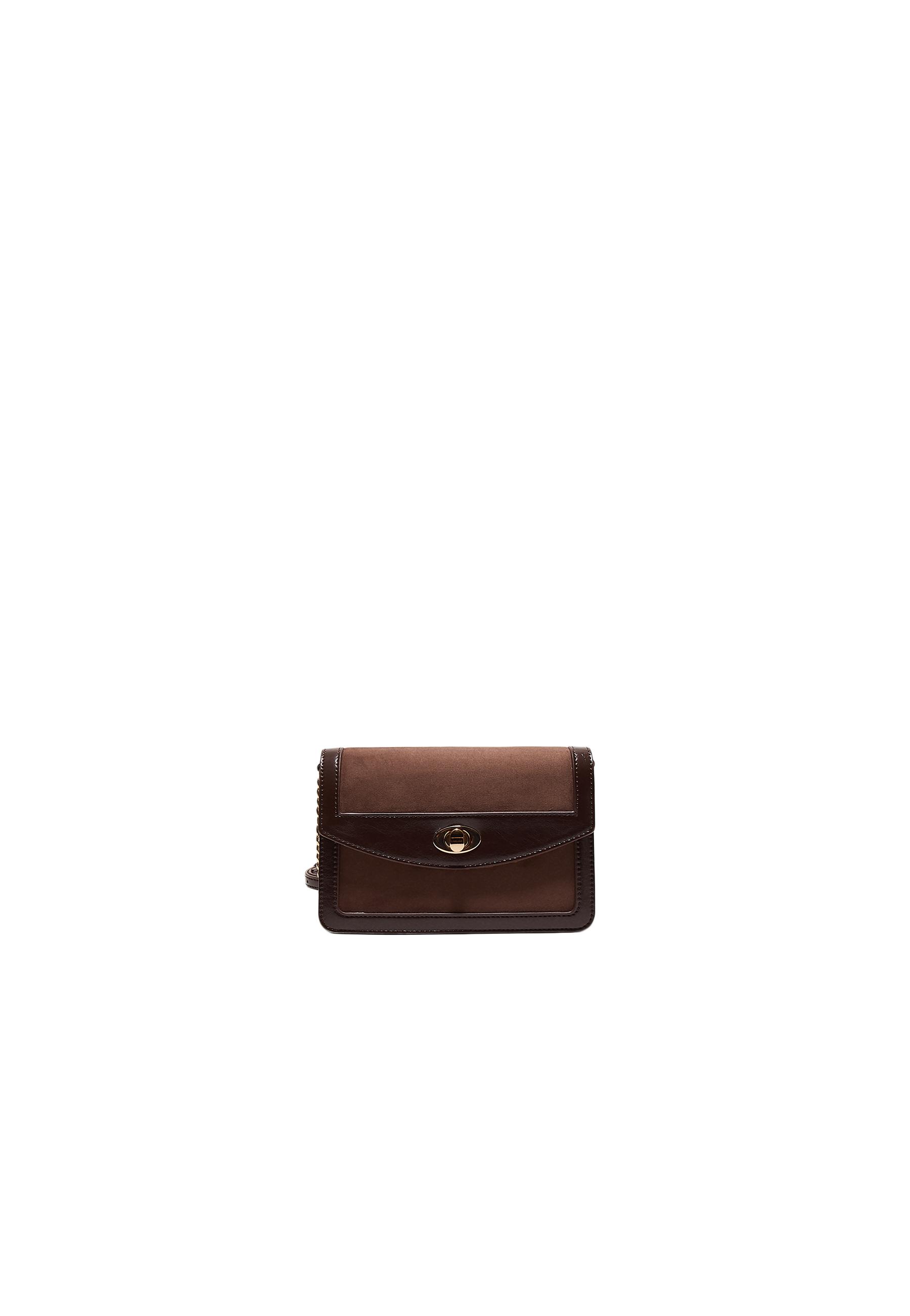 Contrast crossbody bag — Brown