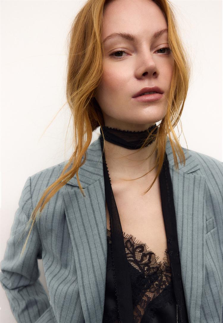 americana corta rayas