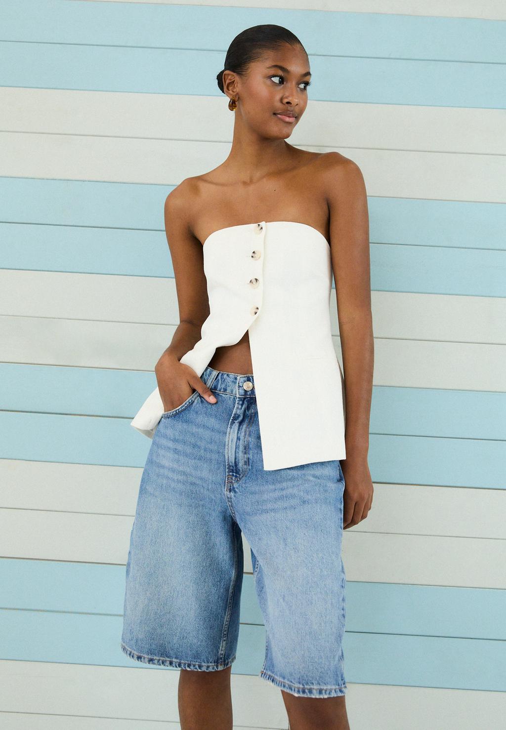 D95 Jort bermuda denim