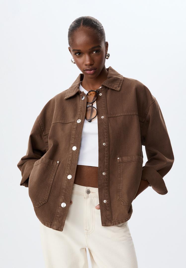 twill jacket with pockets