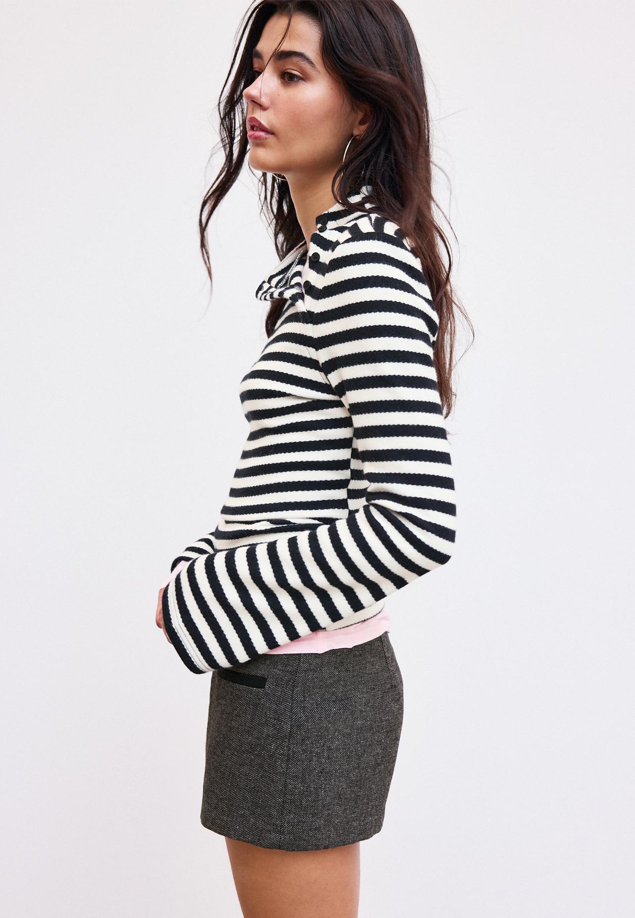 Smart shorts with piped detail — Dark grey