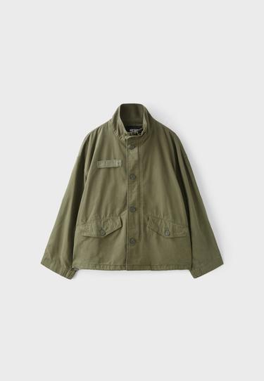 Cropped oversize jacket — Khaki 7