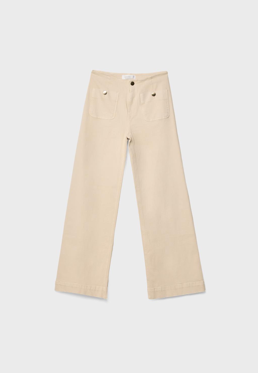 D77 Pantaloni minimal con tasche