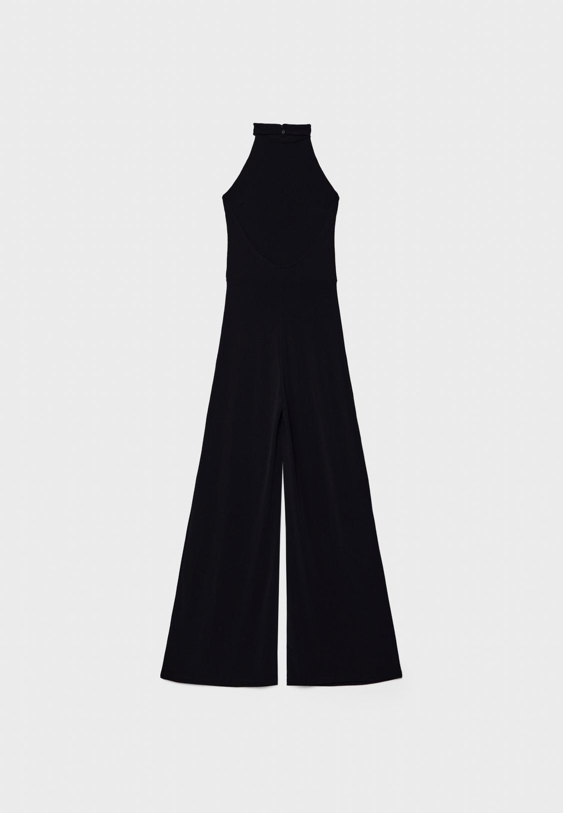 Stradivarius Mono Negro Vestir Monos De Vestir Stradivarius Estos