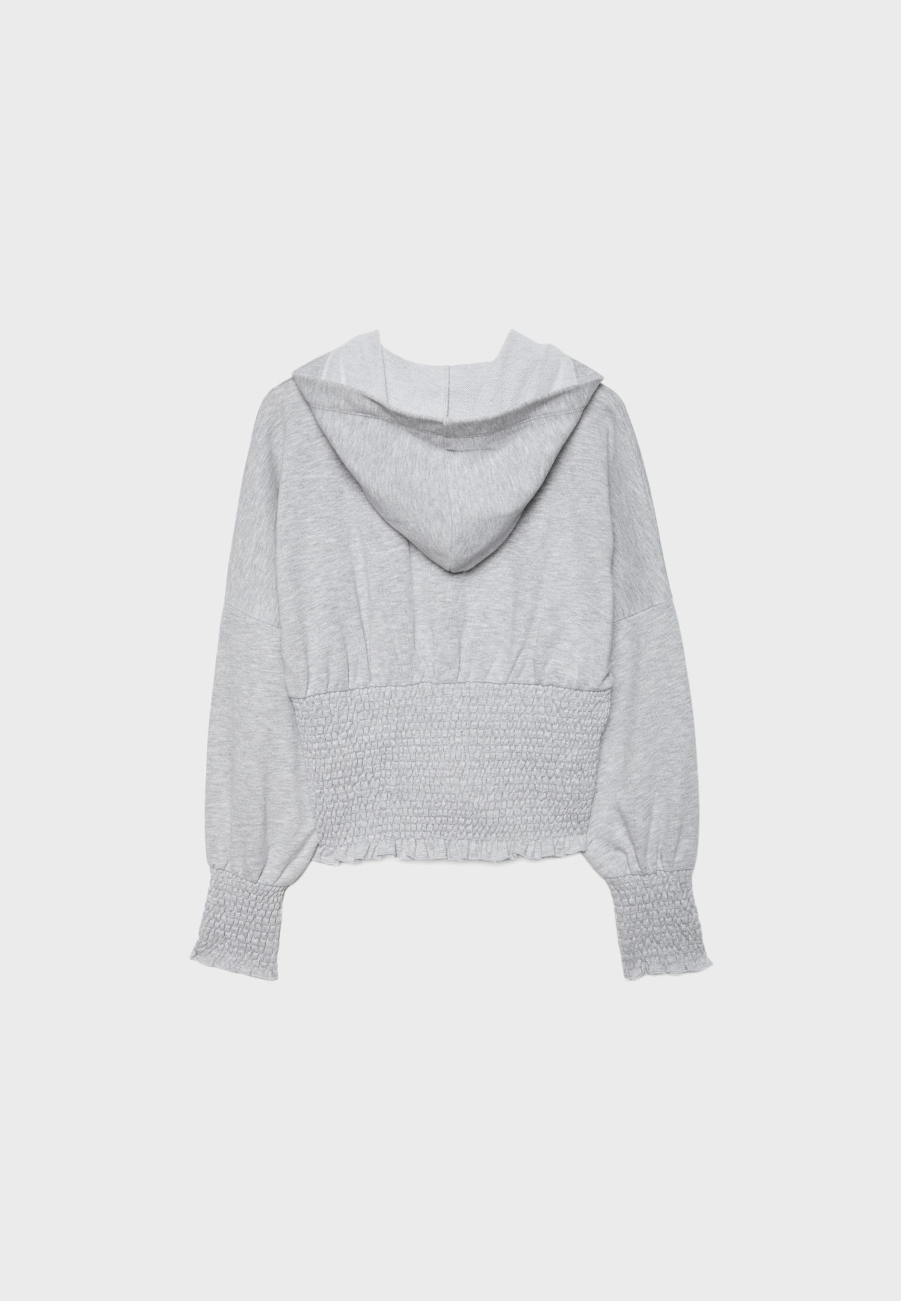 Zip-up Hoodie — Grey melange