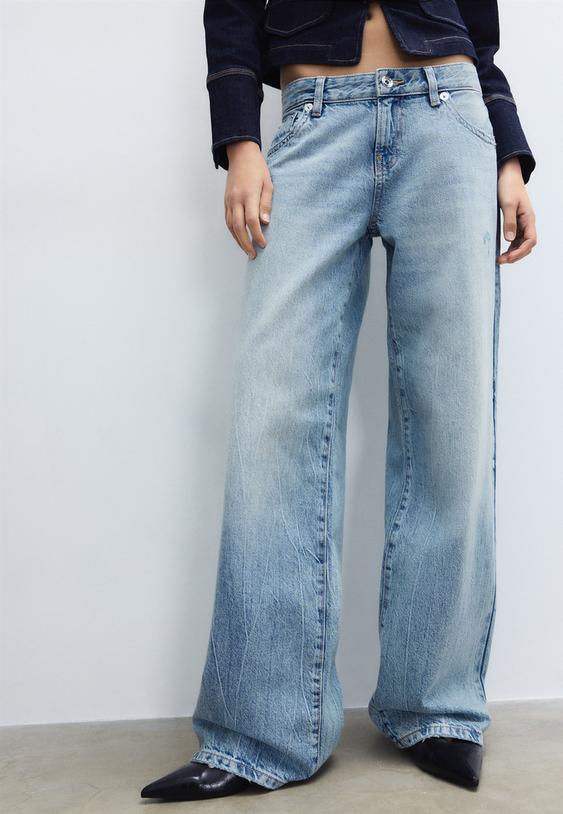 jeans low waist straight tasche borchie